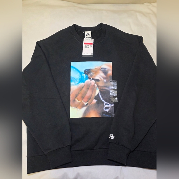 Nike Other - Nike SB Skate Fleece Crew Neck Loose Fit Graphic Print Dog Size Large $85 NWT